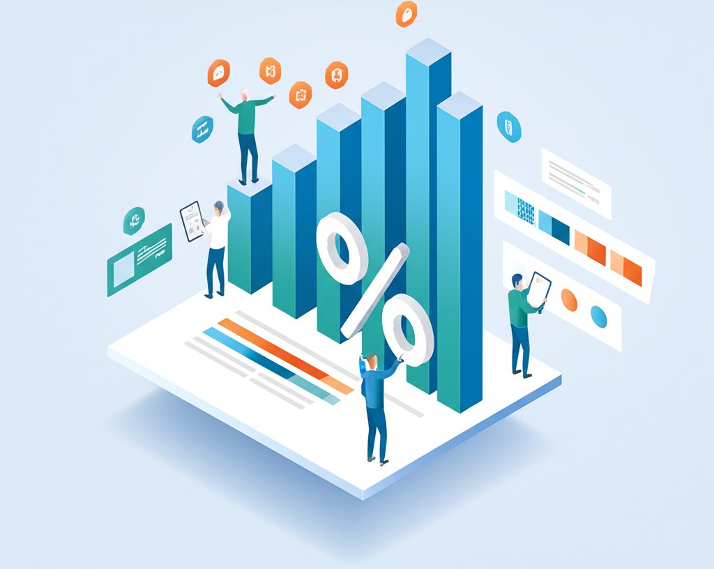 Statistical breakdown showing data visualization with charts and graphs, indicating key trends.