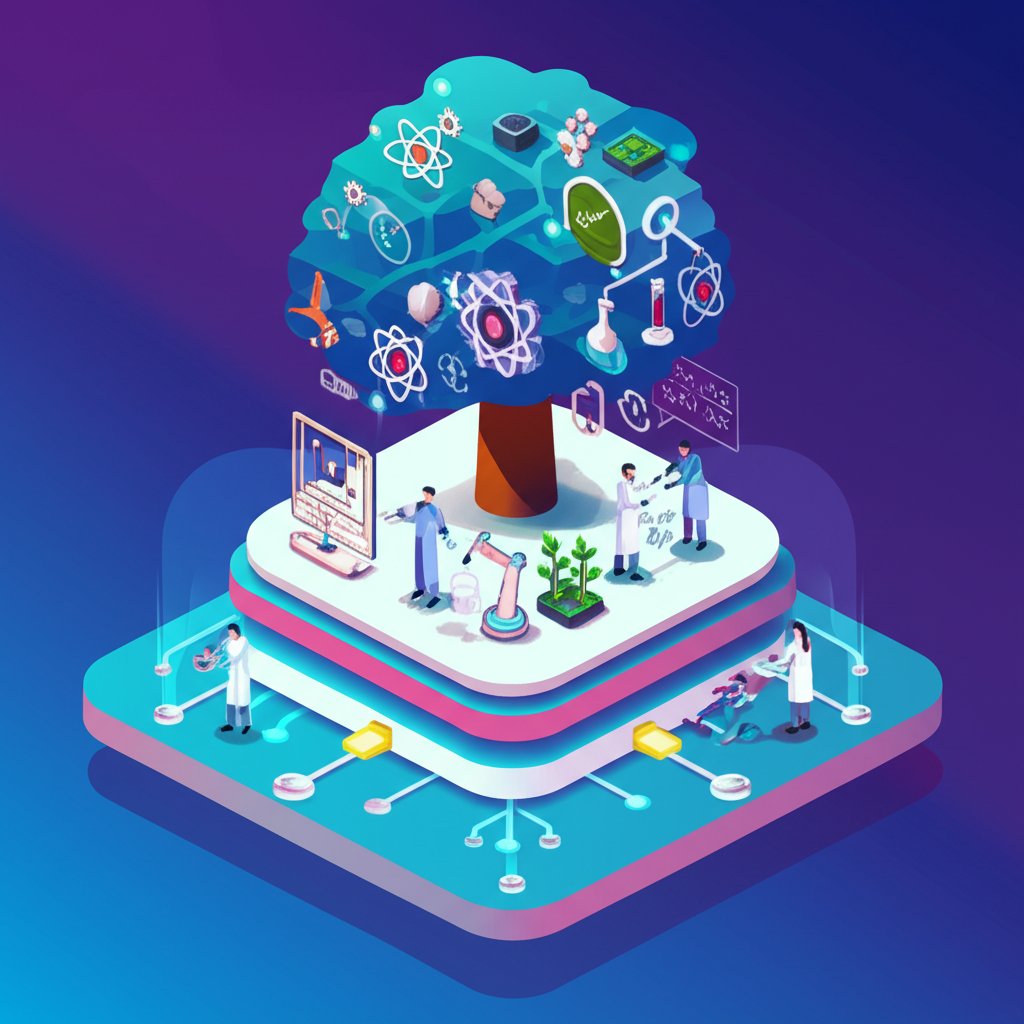 STEMFIELD logo, a modern design incorporating interconnected shapes and vibrant colors representing science, technology, engineering, and math.