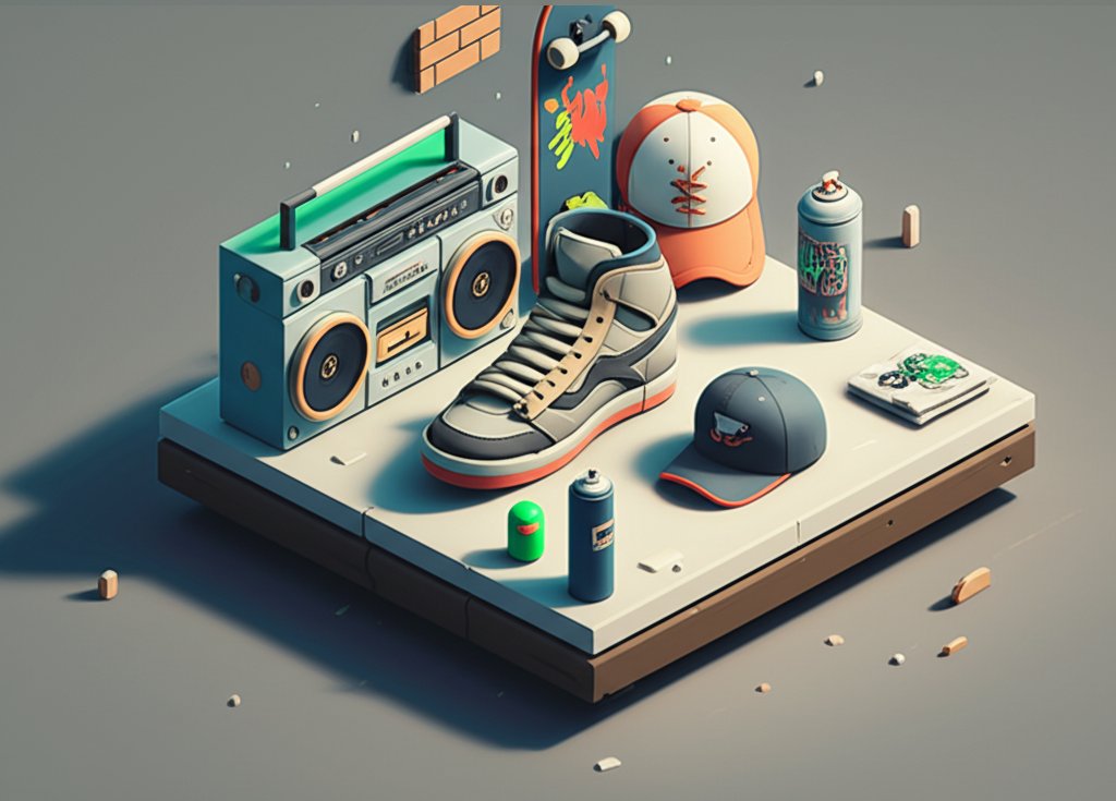 Collage of iconic streetwear images showcasing its evolution from skateboarding to high fashion.