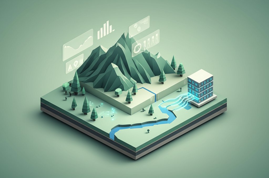 Teton County GIS logo featuring mountains and map grid lines, representing geographic information.