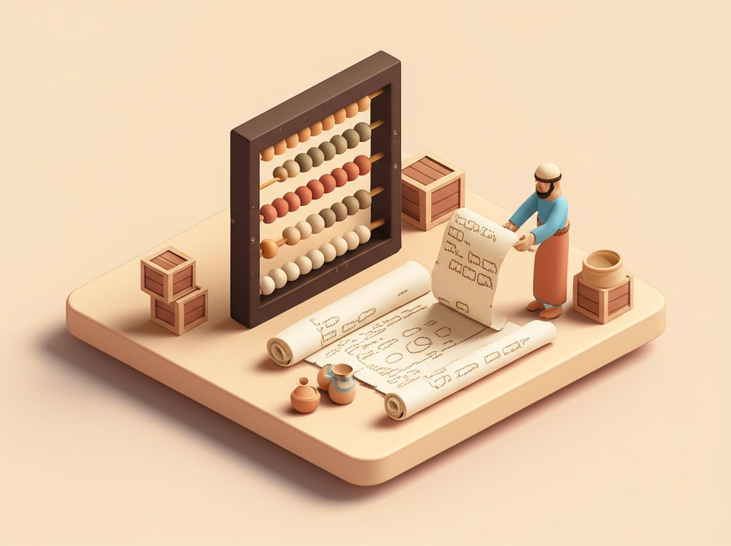 Ancient clay tablets displaying numerical records, illustrating the origins of accounting.