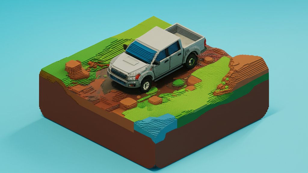 Silver Toyota Hilux pickup truck parked on a sunny street, showcasing its rugged design.
