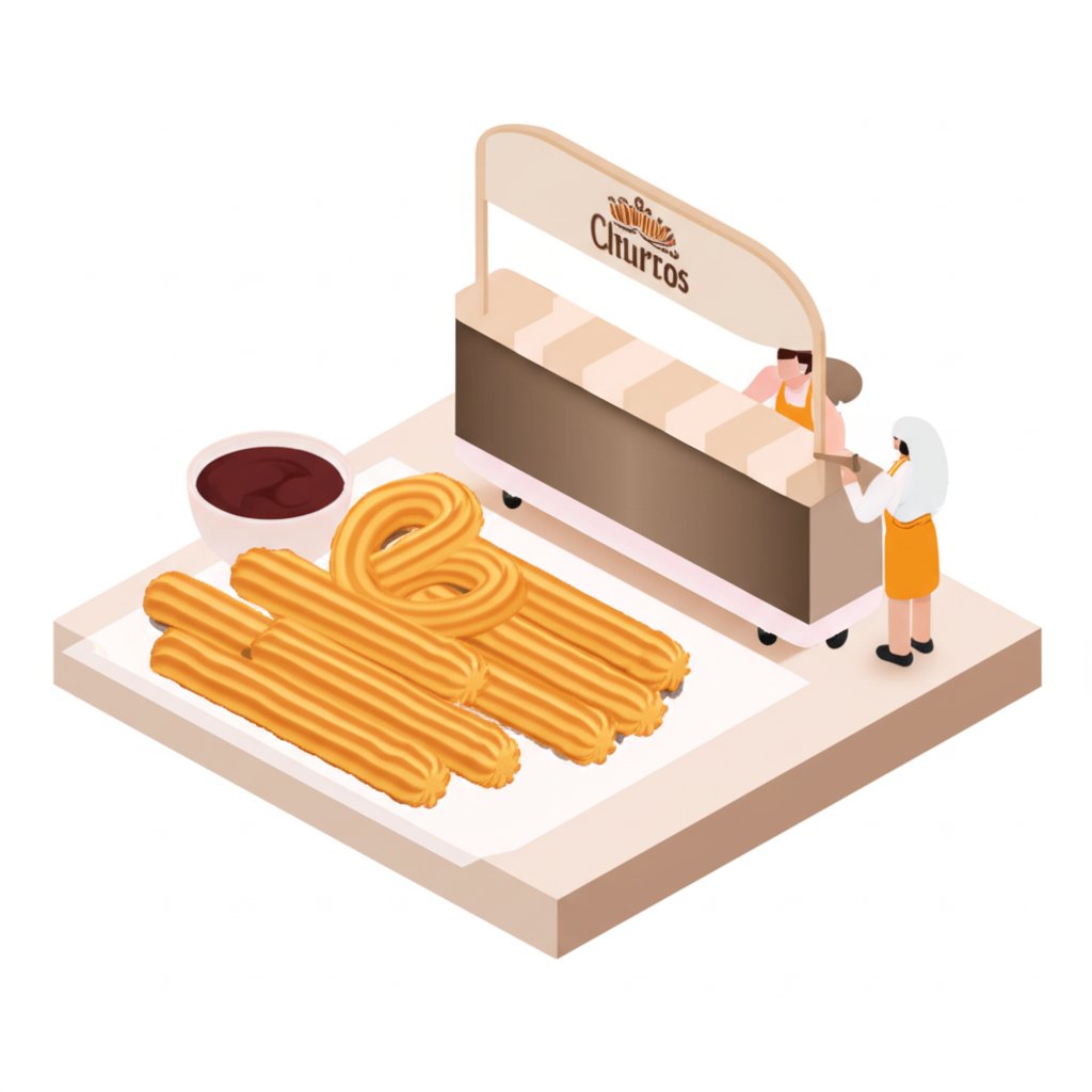 Crispy, golden-brown traditional churros dusted with cinnamon sugar, ready to be enjoyed.
