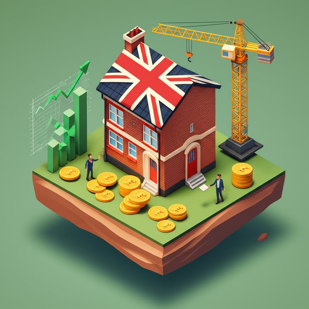Modern apartment building in London, representing UK real estate investment opportunities.