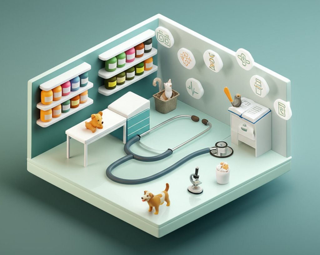 Fun veterinary facts image featuring paw prints and animal silhouettes.