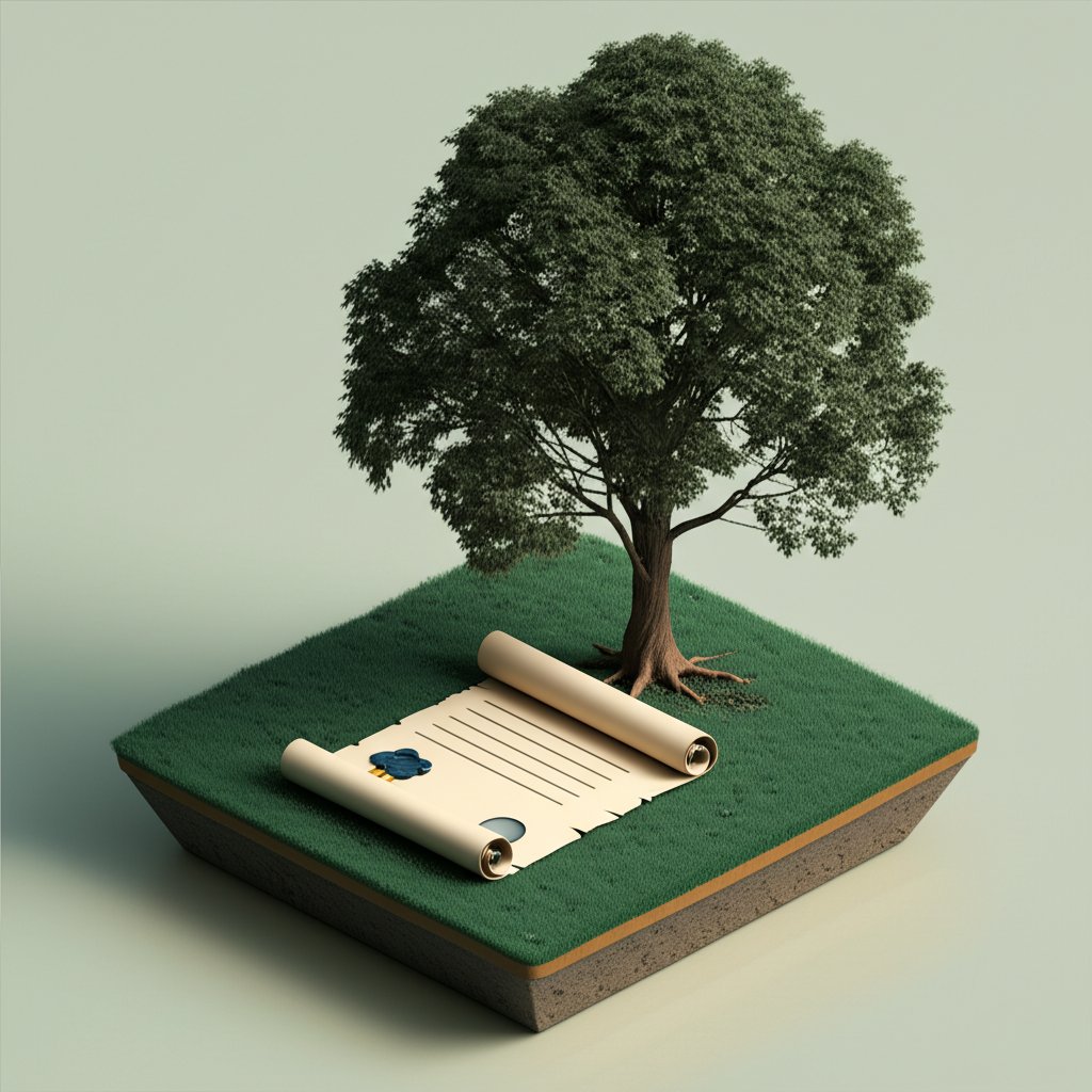 Text only: A graphic illustrating the concept of allodial title as absolute land ownership.
