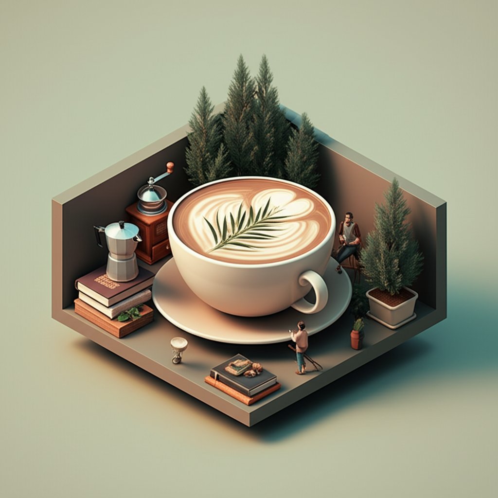 Juniper Latte: A vintage coffee drink evoking nostalgia and unique flavor.