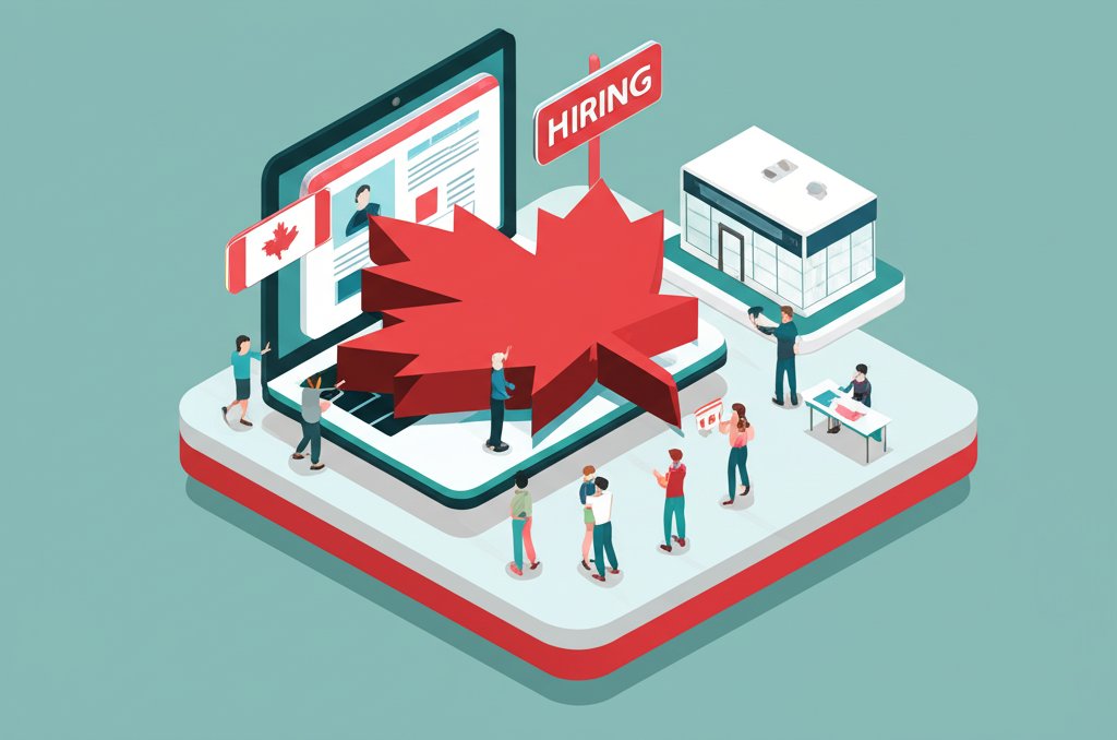 Chart showing Canada's job market growth with upward trends in employment and opportunities.