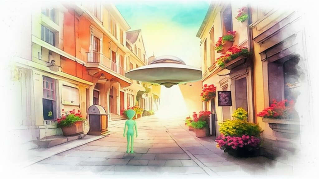 UFO depictions examined in case files, potential extraterrestrial imagery analysis.