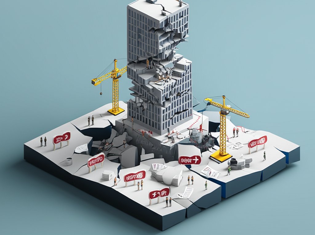 Diminishing Evergrande Center in Shenzhen reflects China's real estate market struggles and economic concerns.