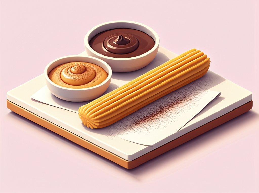 Crisp, golden churros dusted with sugar, served on a plate, ready to eat.