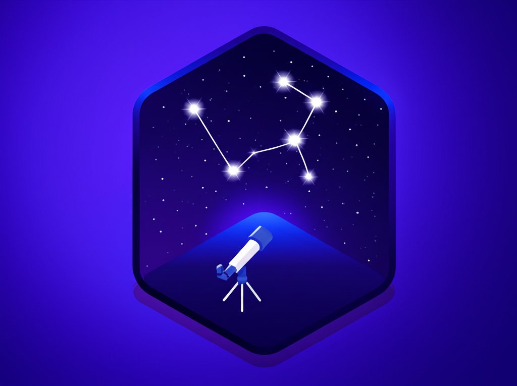 A bright cluster of stars forming the Plough (Big Dipper) constellation in a dark, clear sky.