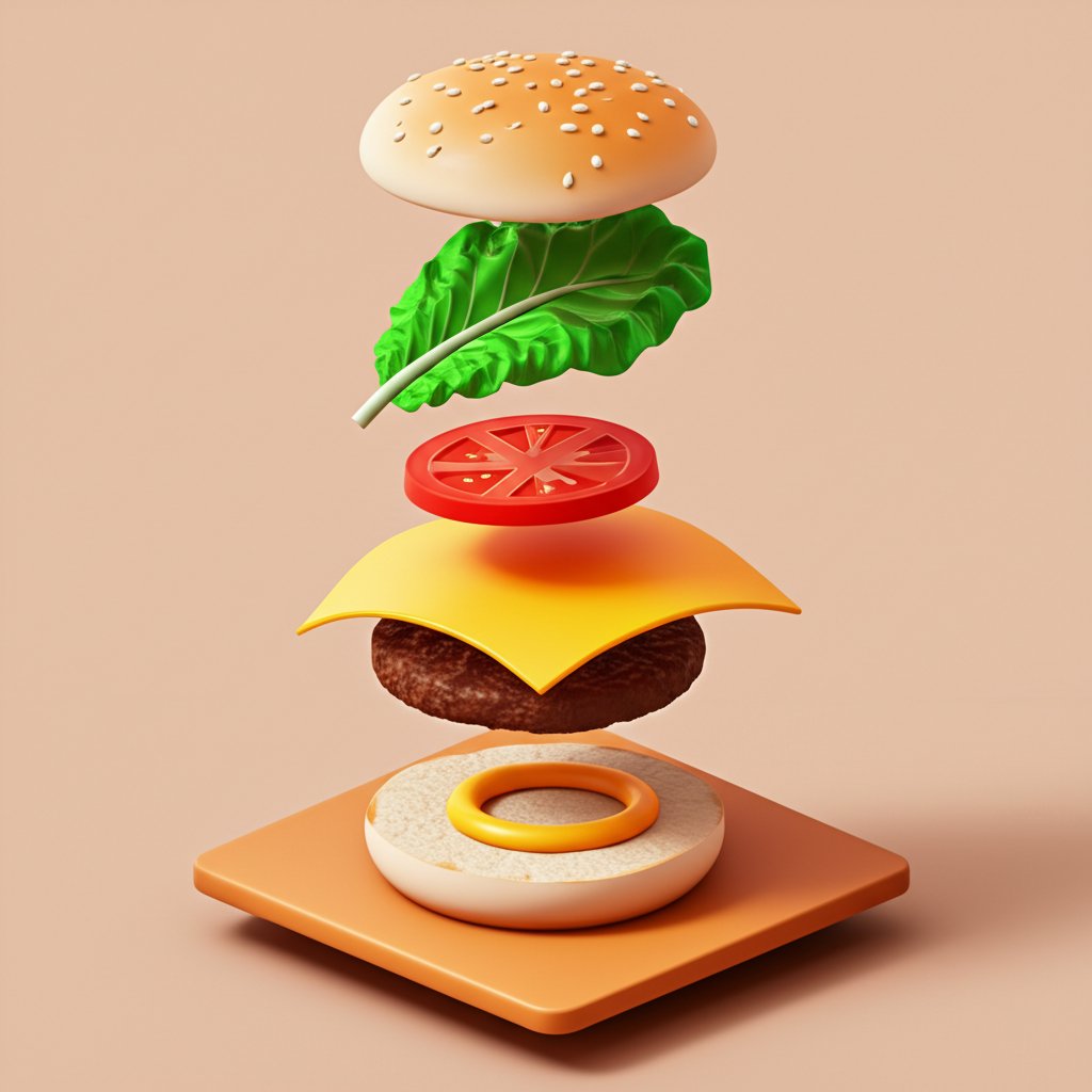 Deconstructed food ingredients highlighting key flavors and culinary elements.