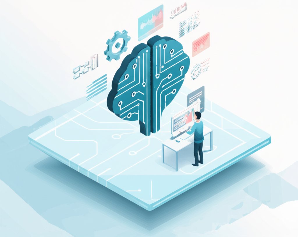 A graphic illustrating the intersection of engineering and psychology to optimize human-machine interaction.