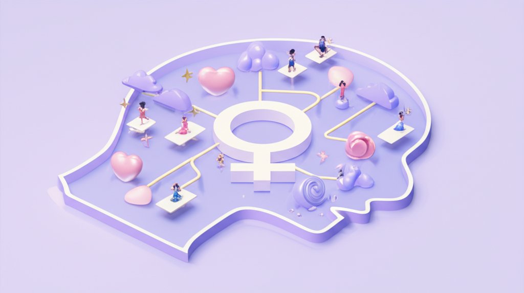 A diverse group of women are connecting and supporting each other, symbolizing female psychology.