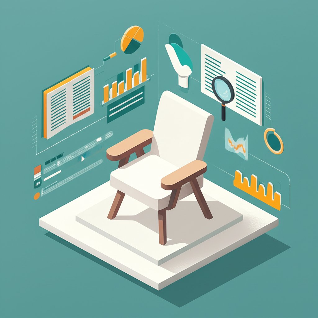 Infographic with furniture facts, including historical tidbits and tips on materials.