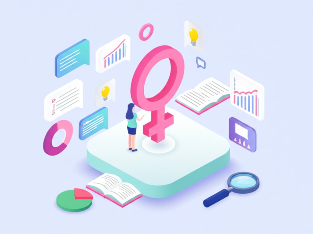 Pink graphic with fun girl facts listed relating to habits, biology, and preferences.