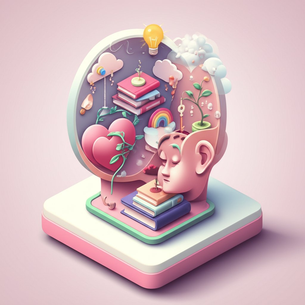 A young girl thoughtfully gazes upwards, symbolizing introspection and the exploration of her inner world.