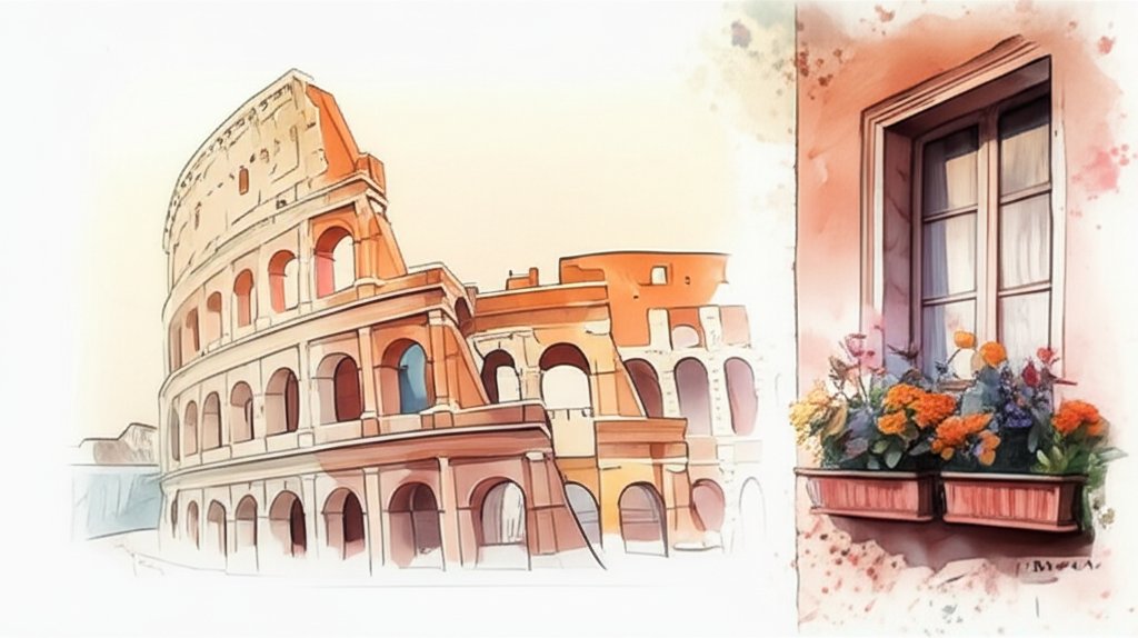 Ancient Roman Colosseum, gladiators, and historical arena.