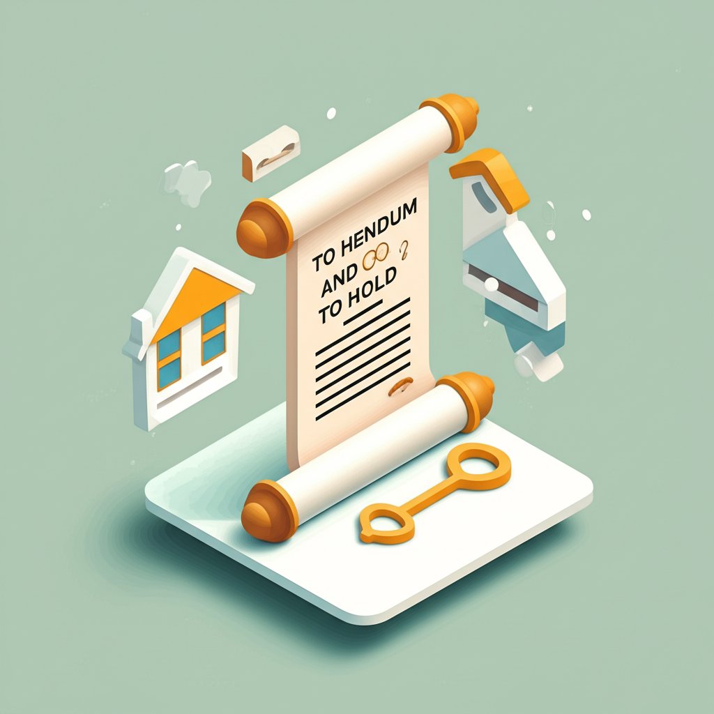 Text outlining the habendum clause section in a real estate contract, highlighting key terms.