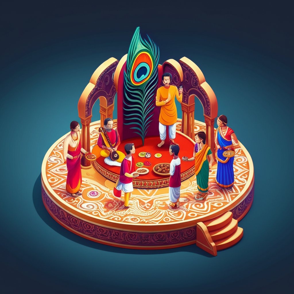 Group of people in traditional Indian clothing celebrating at an Indian cultural society event.