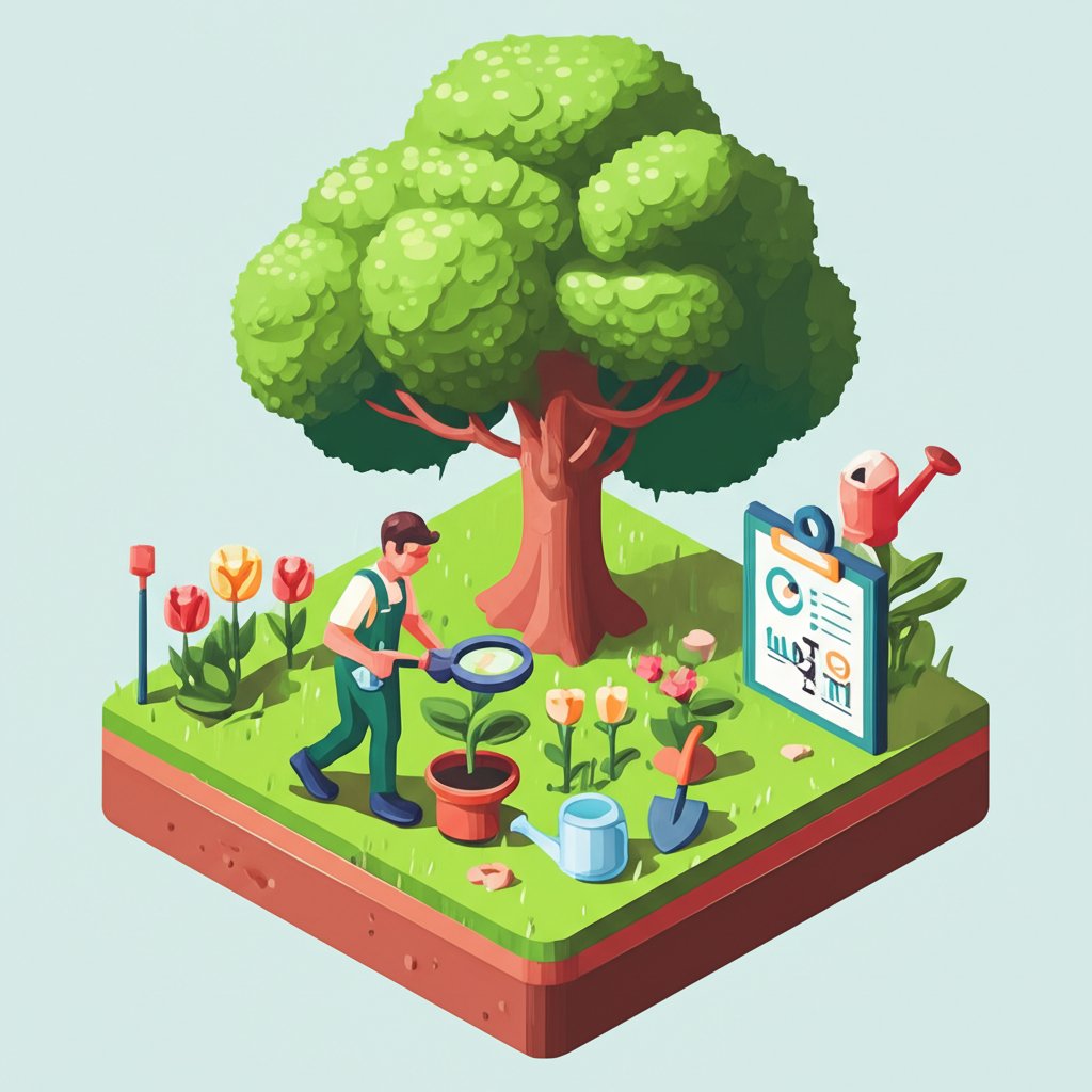 Infographic showcasing various facts and statistics about landscaping, from economic impact to environmental benefits.