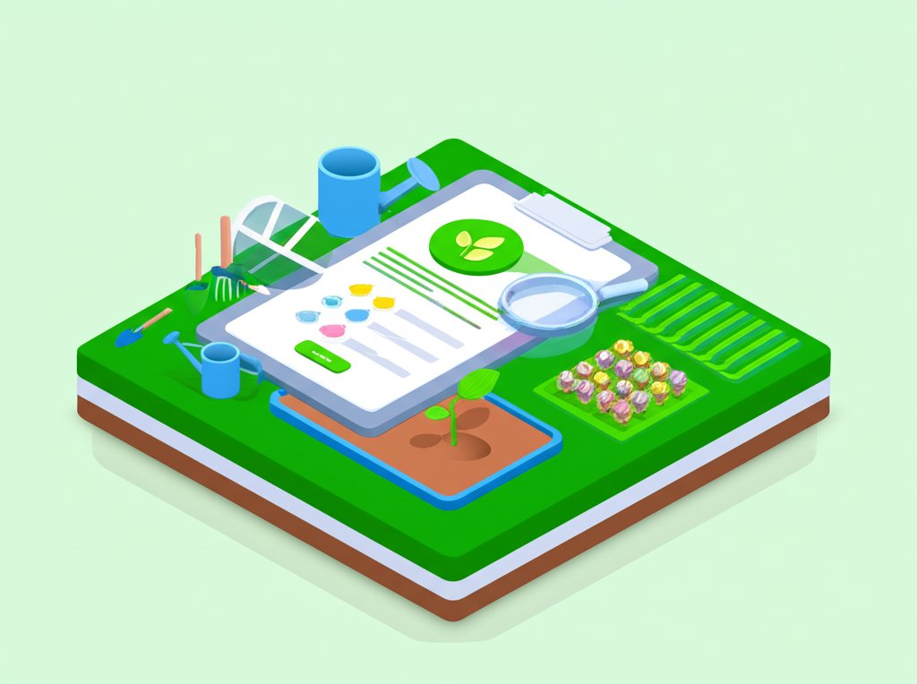 Green text on white showcasing landscaping facts for a healthy and beautiful yard.