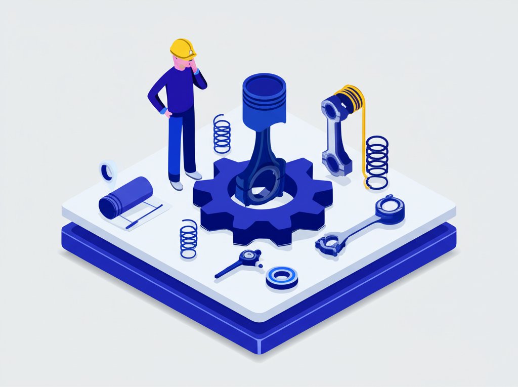 Close-up of gears and tools, representing mechanical engineering insights and knowledge.