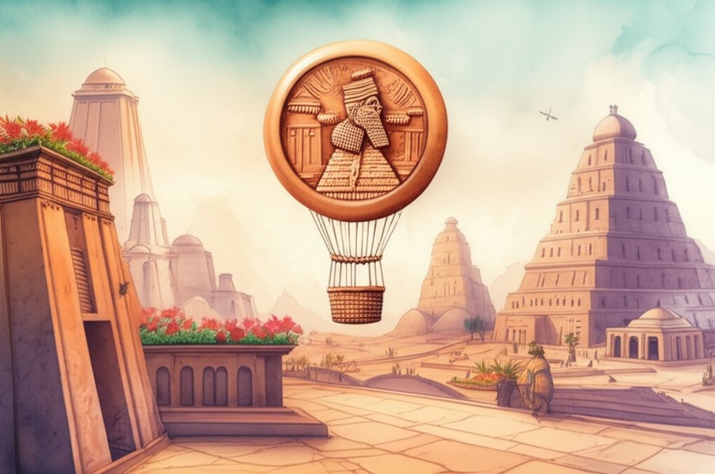 Mesopotamia: Fertile Crescent landscape, ancient ruins, cradles of civilization, history.