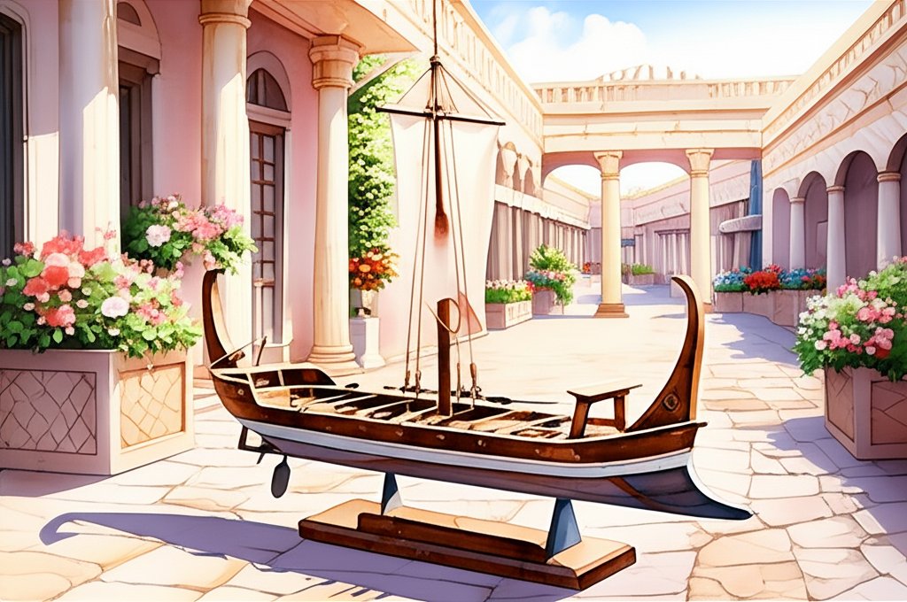 Ancient Greeks doing daily activities: pottery, farming, marketplace, and family life.
