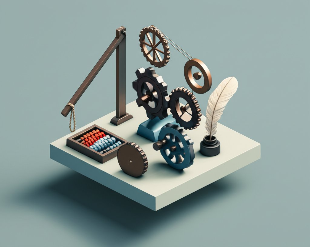 A collage showcasing various groundbreaking inventions from different eras, symbolizing prior innovations.