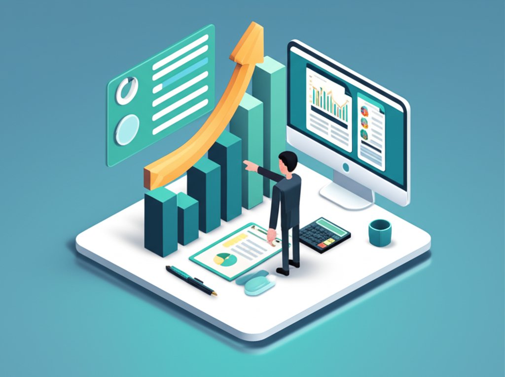 Close-up of charts and data highlighting key insights from a quarterly report analysis.