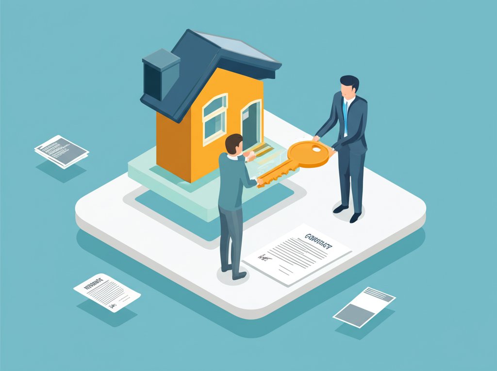 A handshake sealing a real estate deal, symbolizing agreement and new beginnings.