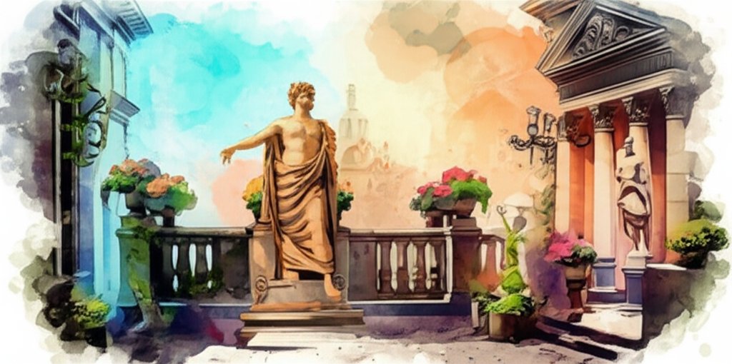 Roman Gods: Pantheon featuring Jupiter, Juno, Neptune, Mars, Venus, and Minerva.