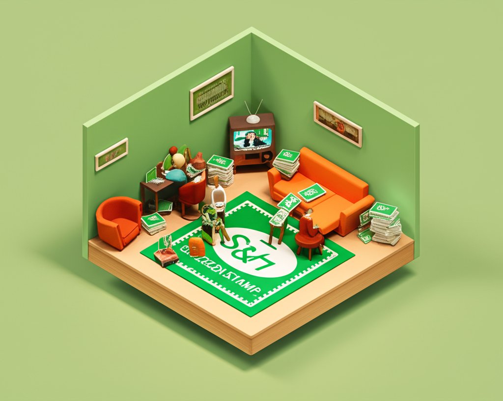 S&H Green Stamps: Nostalgic image representing the iconic rewards program history.