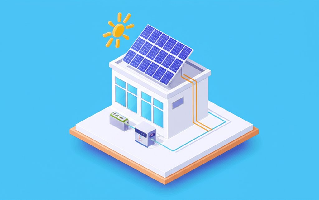 Solar panels on a rooftop harness the power of the sun for clean energy.
