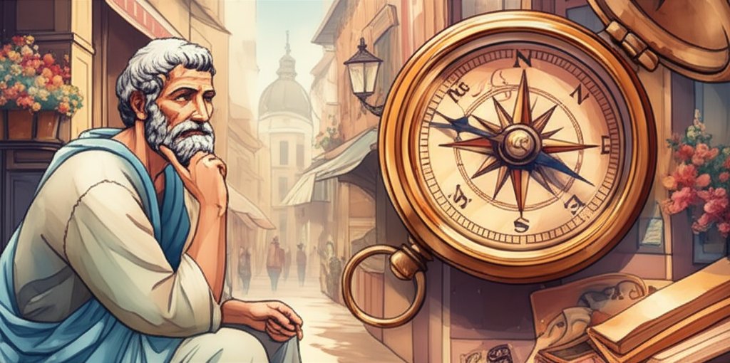 Stoic symbols, wisdom quotes for overcoming daily challenges, resilience and inner peace.