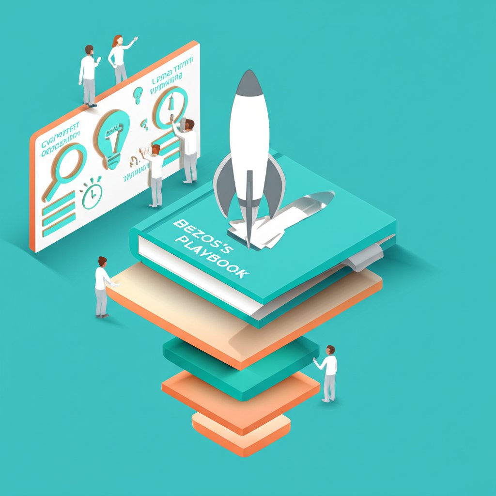 Bezos' principles: Business strategy, success tips from The Billionaire's Playbook book cover.