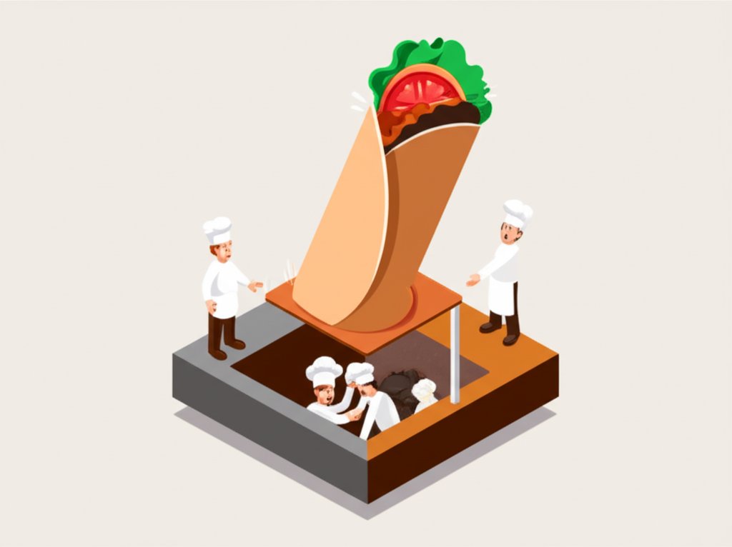 Sad wrap, gone too soon. Delicious wrap demise. Food trends, discontinued menu item.