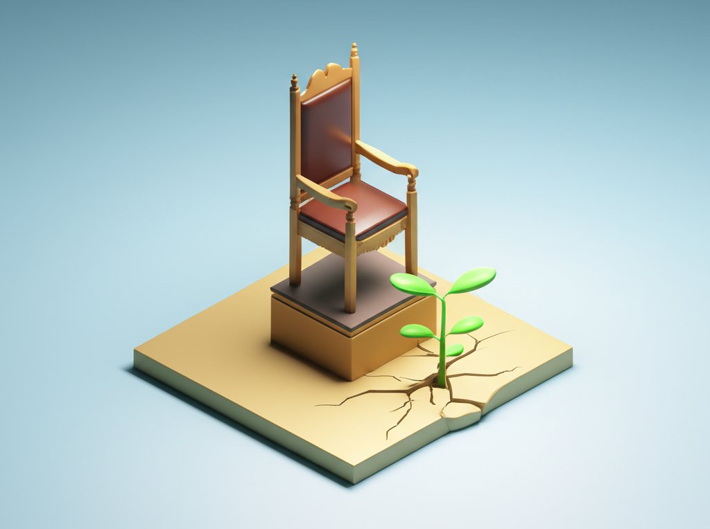 New leadership begins: Symbolizing the transition of a chairman's role.