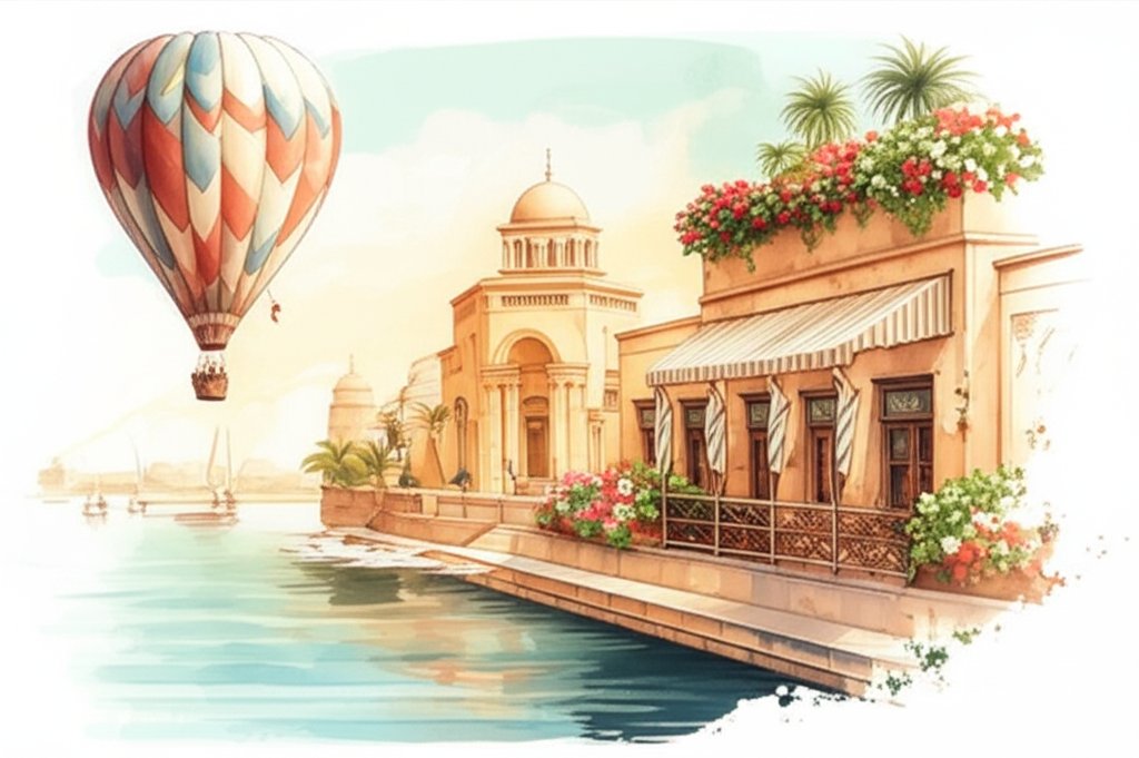 The Nile River in Egypt. Lifeline, agriculture, ancient history, and travel.