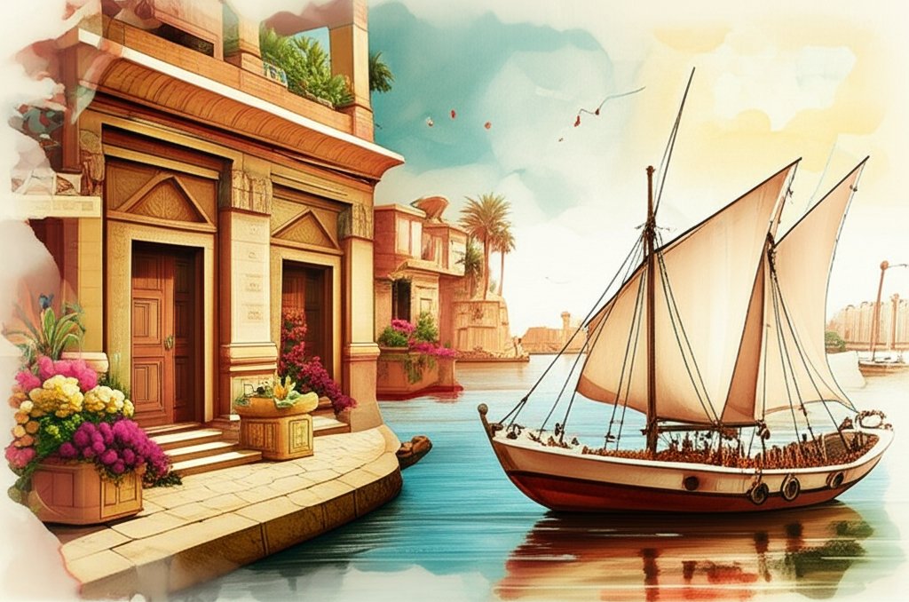 Ancient Egyptian life: Gods, the Nile River, and rhythmic daily routines.