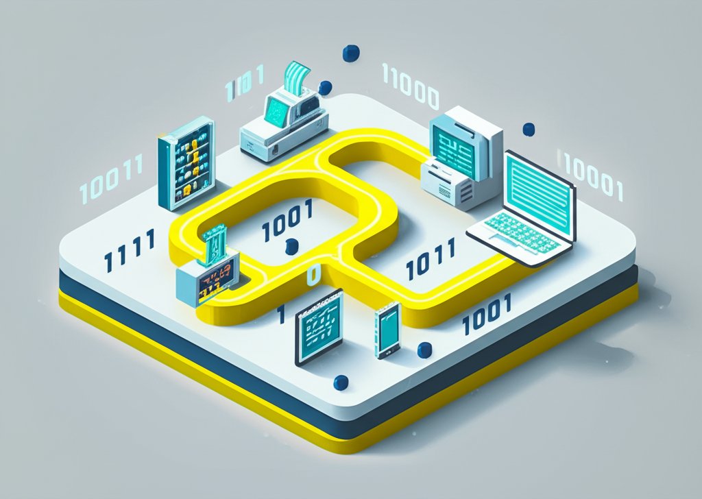 Timeline showing the evolution of computing devices, from the abacus to modern smartphones.
