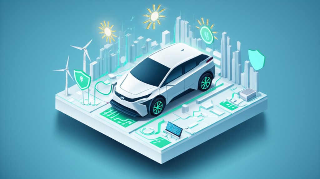 Toyota technology display showcasing advanced features like autonomous driving and a sleek, futuristic design.