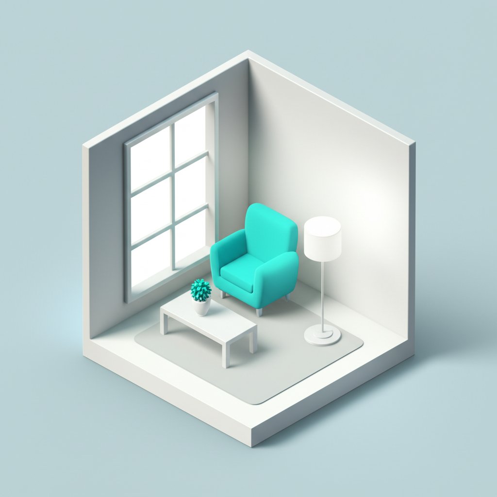 Turquoise walls, a patterned rug, and modern furniture create a vibrant, stylish interior.