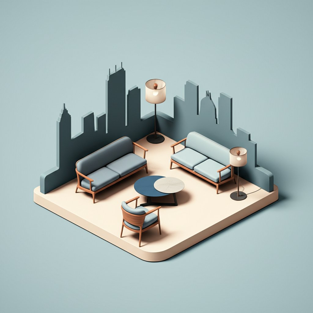 Furniture arranged in a Twin Cities showroom, showcasing comfortable modern design.