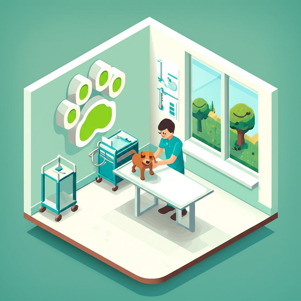 Veterinary specialists in a consultation, examining an X-ray, showcasing expertise and care.
