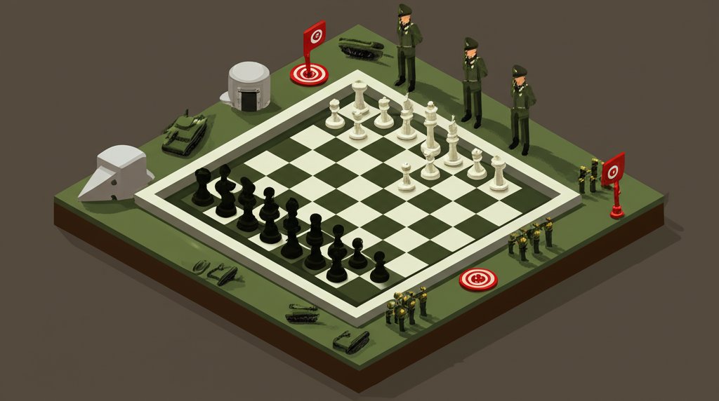 Troops strategically advancing through a forest, employing camouflage and flanking maneuvers in warfare.
