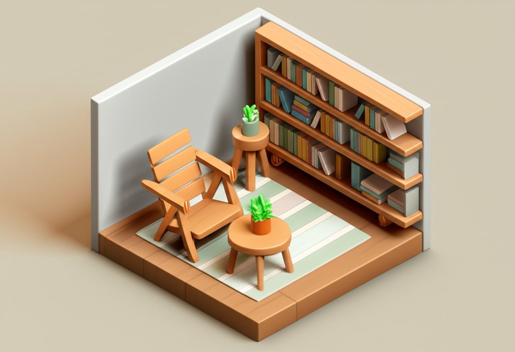 Warm-toned wooden furniture set, including a table and chairs, showcasing natural wood grain.