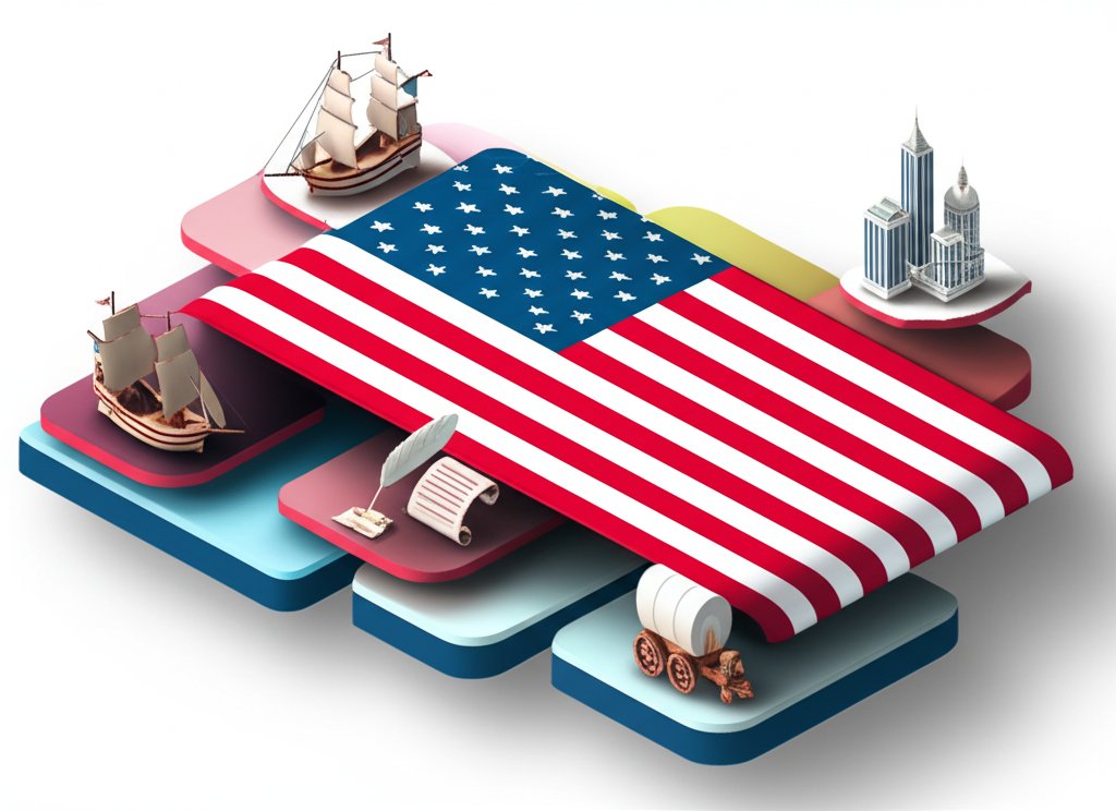 Key moments in the short history of the United States.